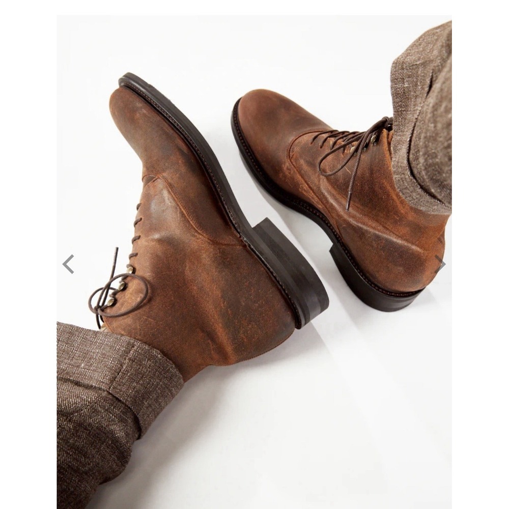 Cobbler Union Dainite Sole Mens Suede Plain - Toe Boots Brown Size 9 NWOB